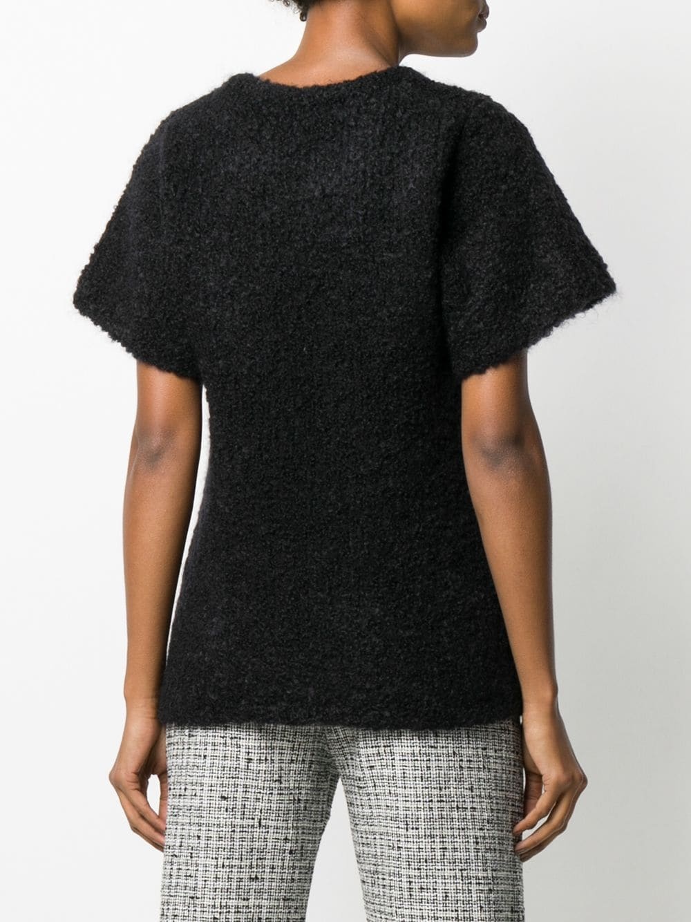 textured slim-fit knitted top - 4