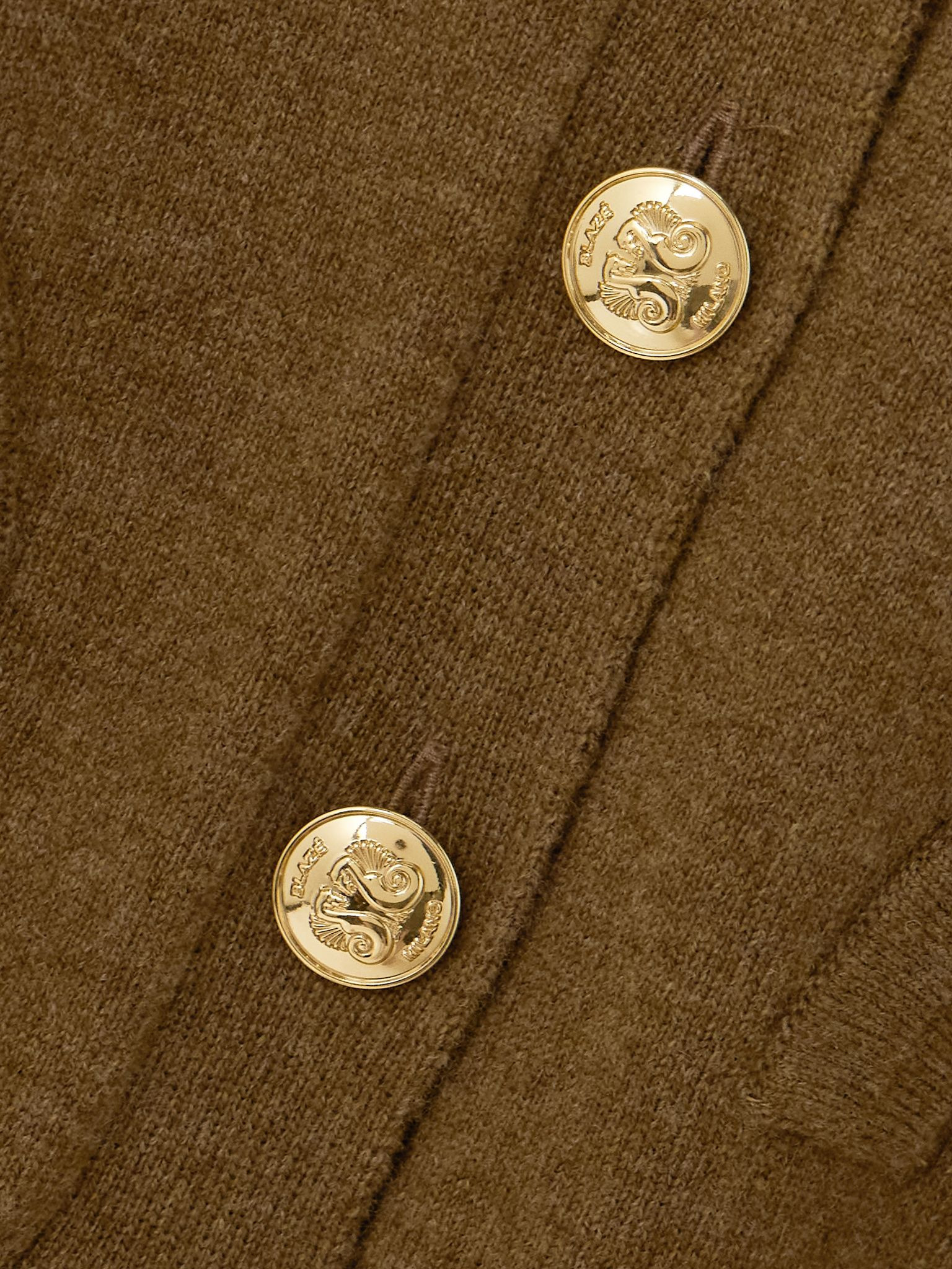 Highland wool and cashmere-blend cardigan Brown - 4