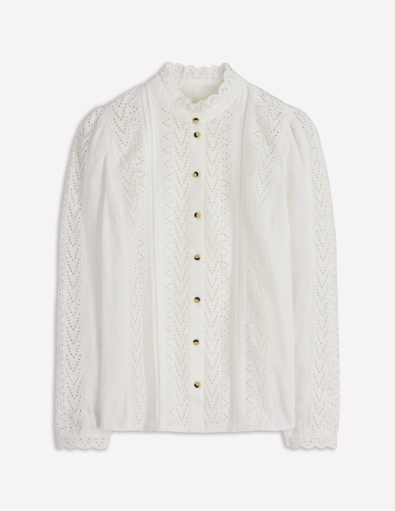 Savannah Broderie Top-Ivory 1