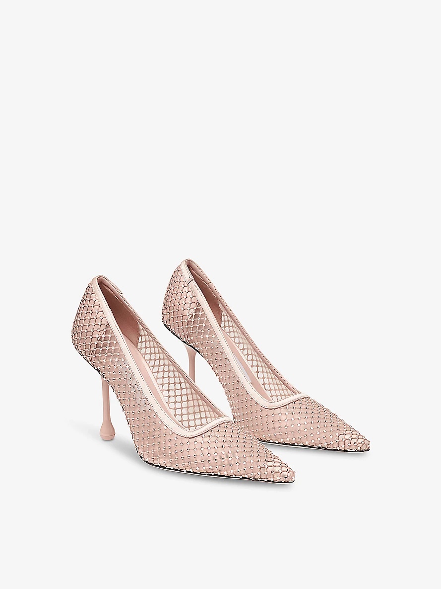 Ixia 95 pointed-toe mesh heeled courts - 3