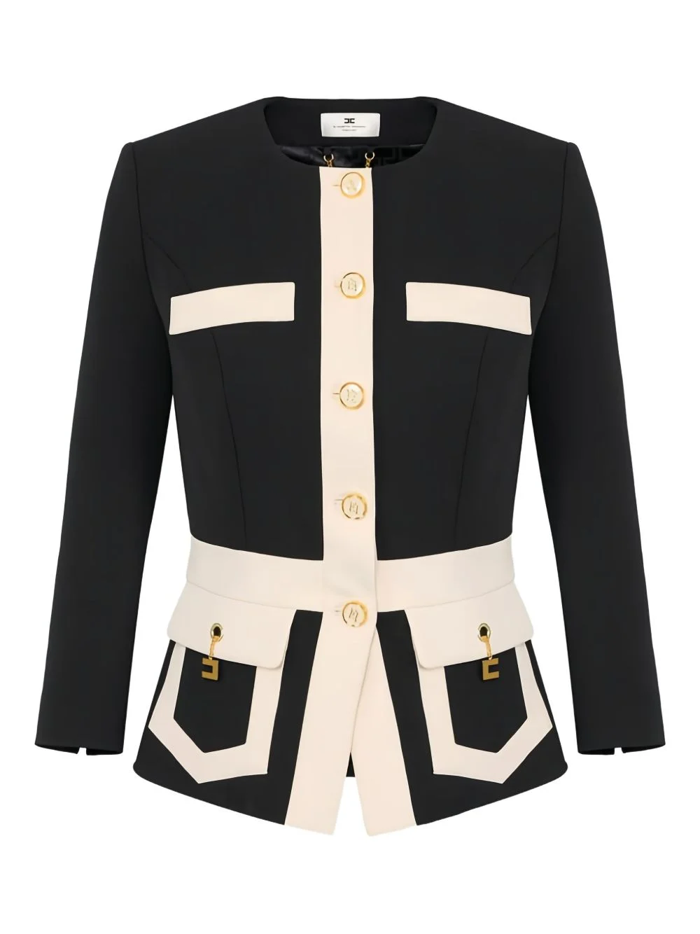 colour-blocking button jacket - 1