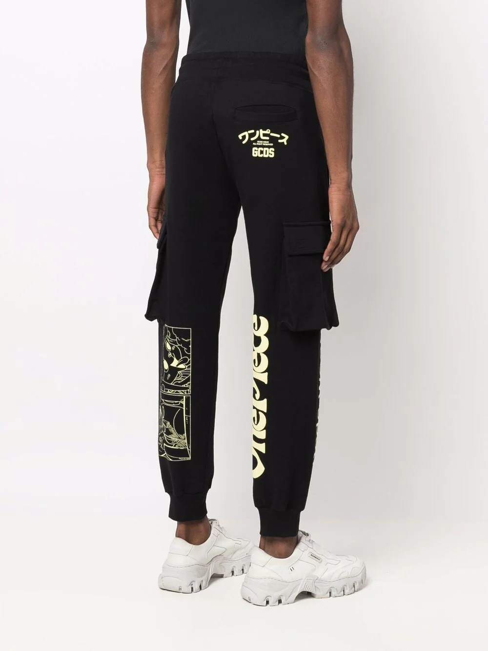 graphic-print cotton track pants - 4