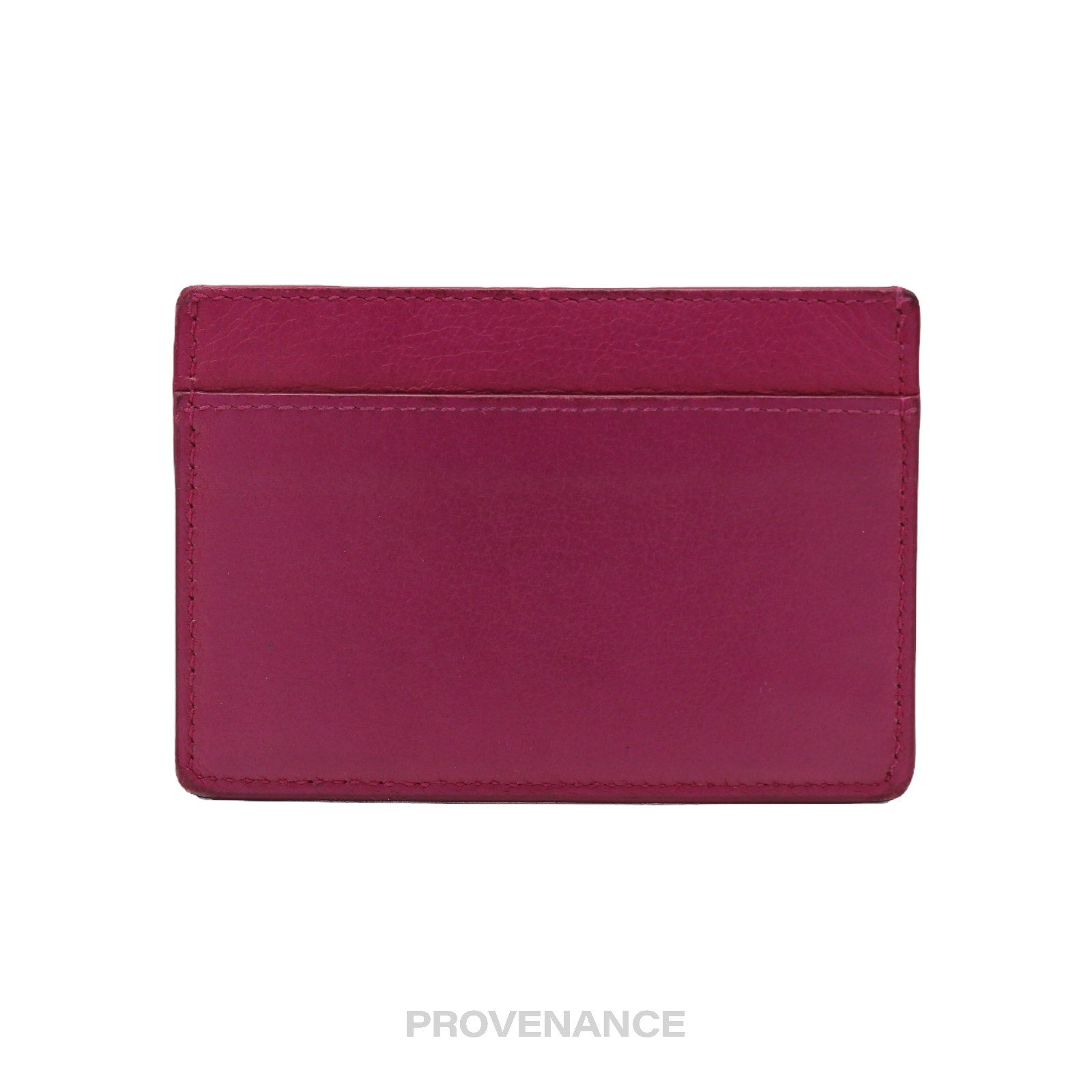 Saint Laurent Paris YSL Logo Card Holder Wallet - Fuchsia - 2