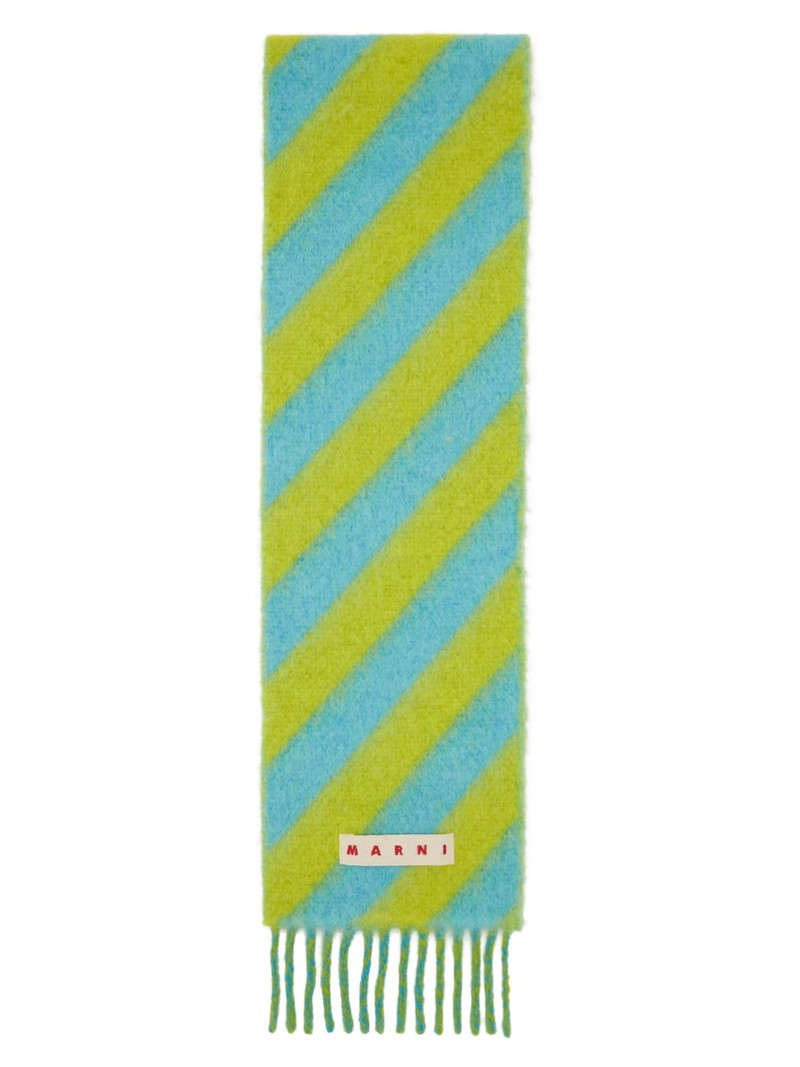 SSENSE Exclusive Green & Blue Scarf 1