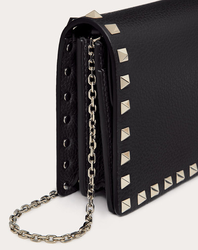 Valentino Rockstud Grainy Calfskin Chain Pouch outlook