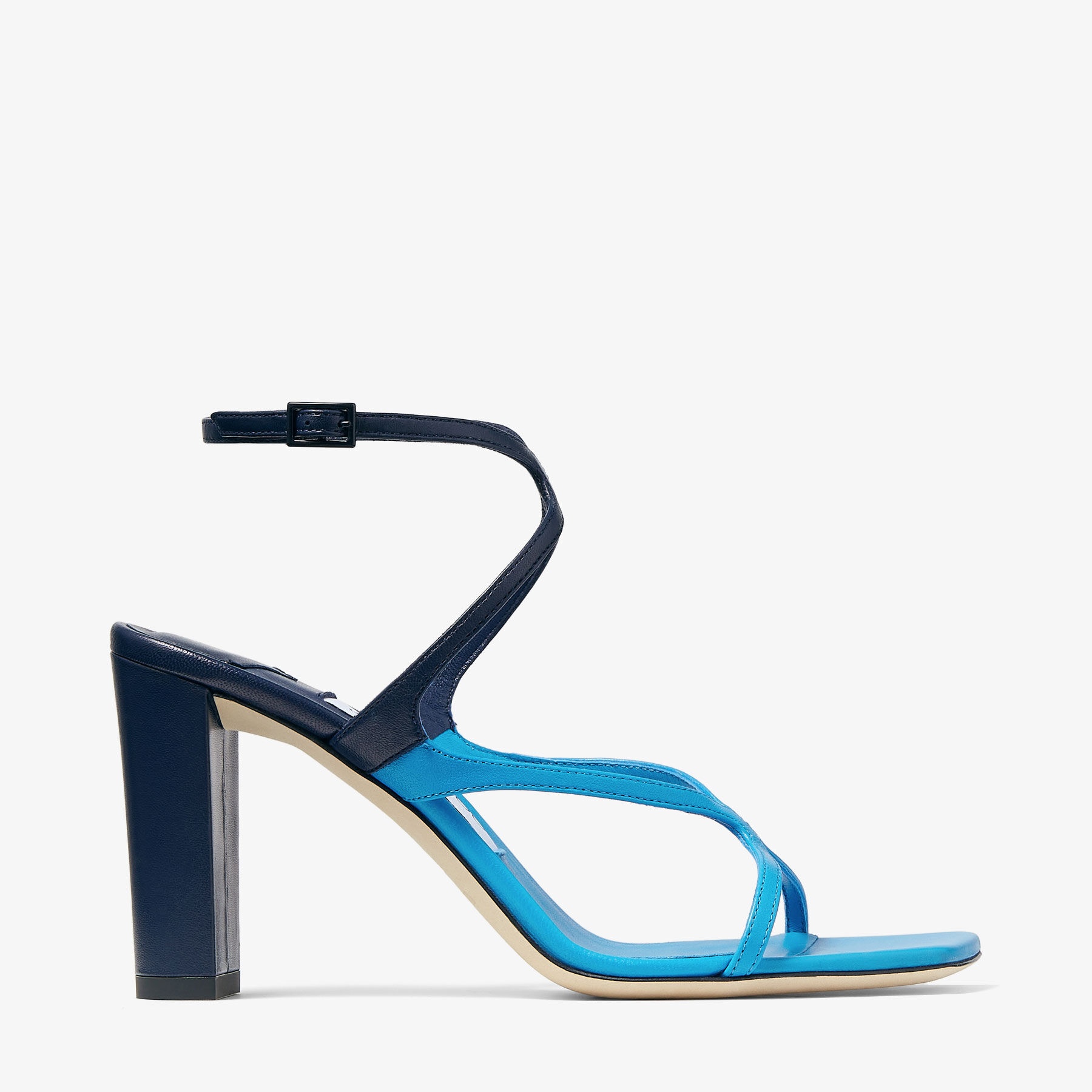 Azie 85
Sky and Navy Patchwork Nappa Leather Sandals - 1