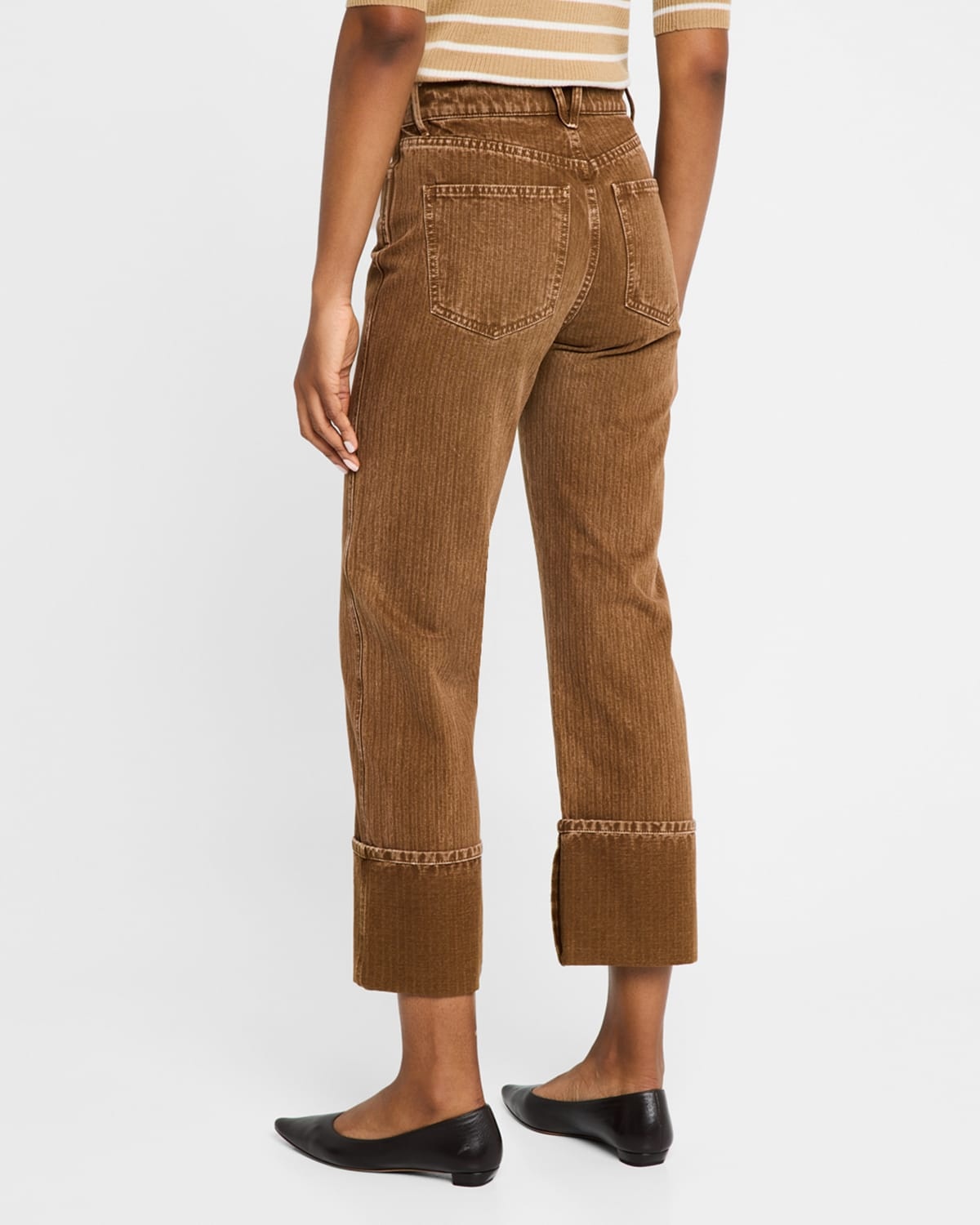 Dylan High-Rise Straight Cuffed Jeans - 3