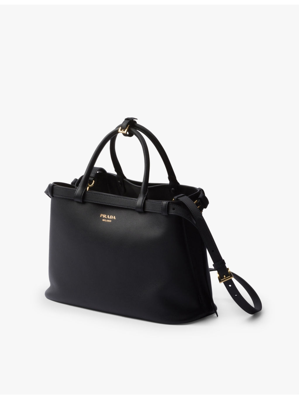Buckle medium leather tote bag - 7