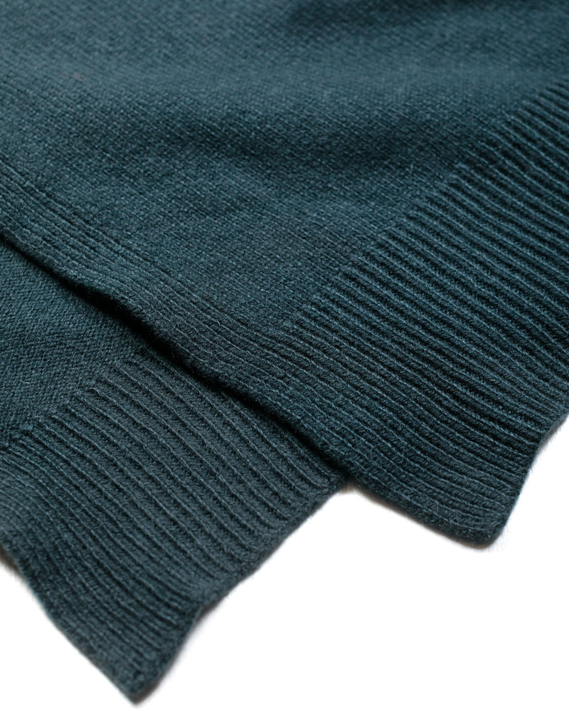 MARGARET HOWELL Rib Trim Scarf Merino Cashmere Twilight outlook