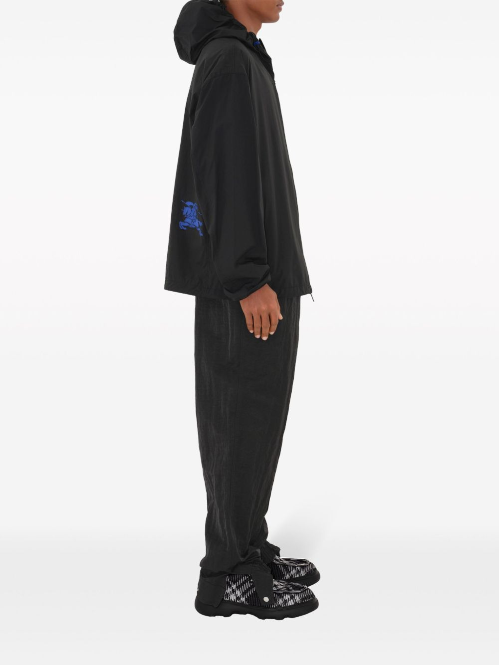 crinkled-finish straight-leg trousers - 3
