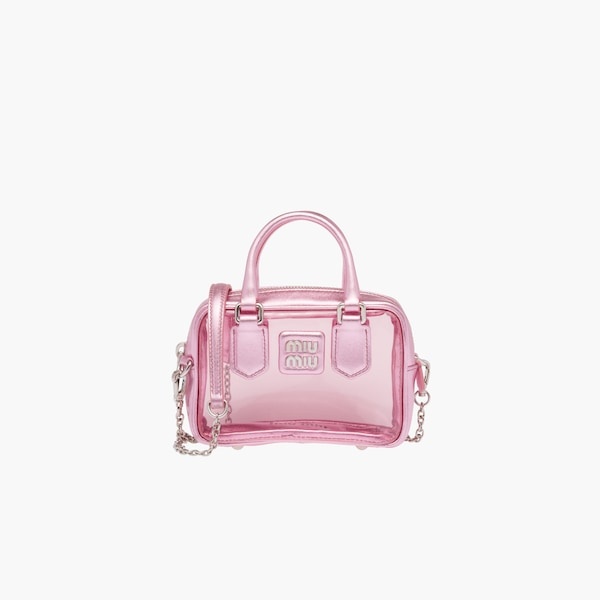 Plexiglas and nappa leather mini top-handle bag - 3