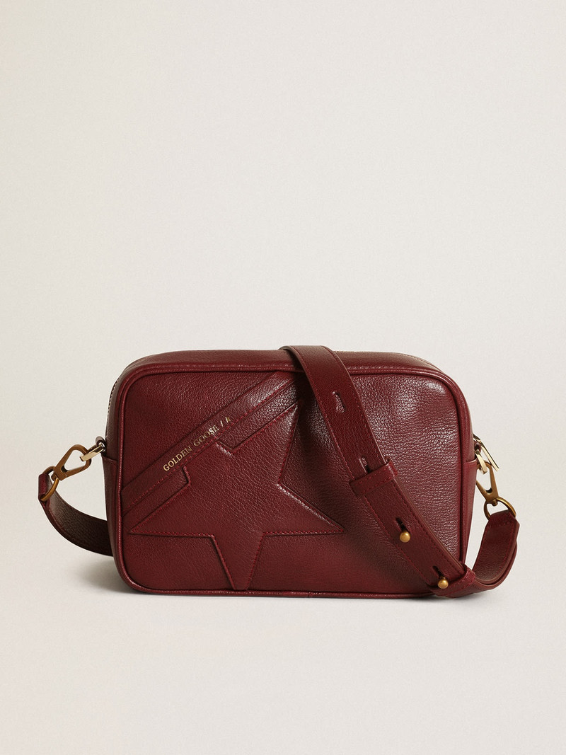 Star Bag in burgundy leather with tone-on-tone star 1
