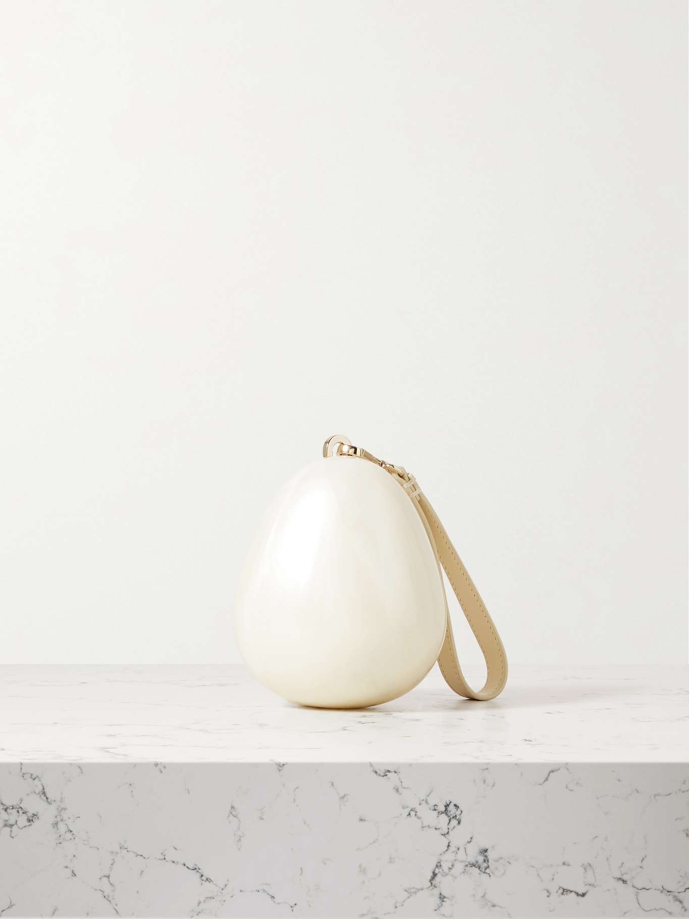 Micro Egg faux pearl-embellished acrylic clutch - 3