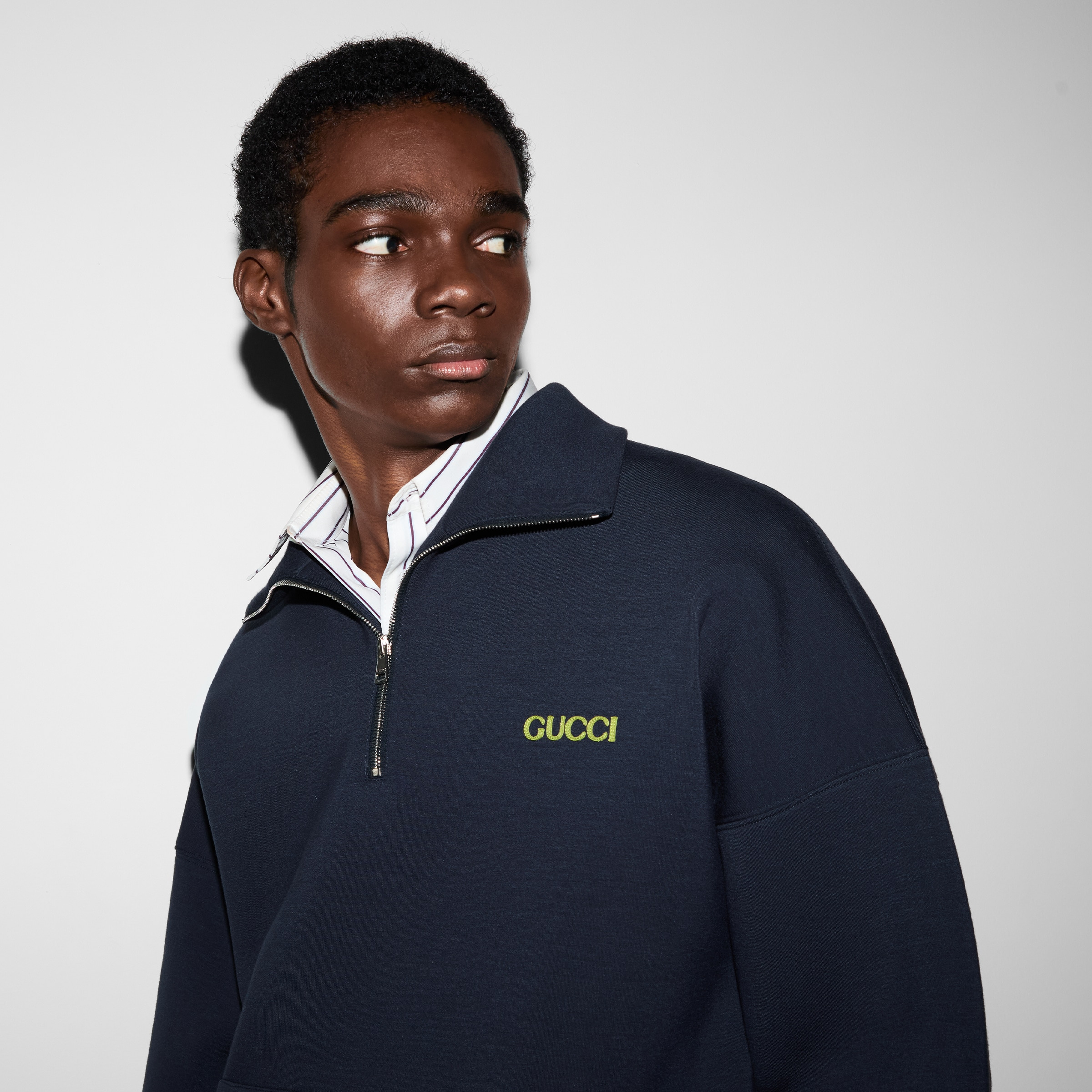 Jersey half-zip jacket with patch - 5
