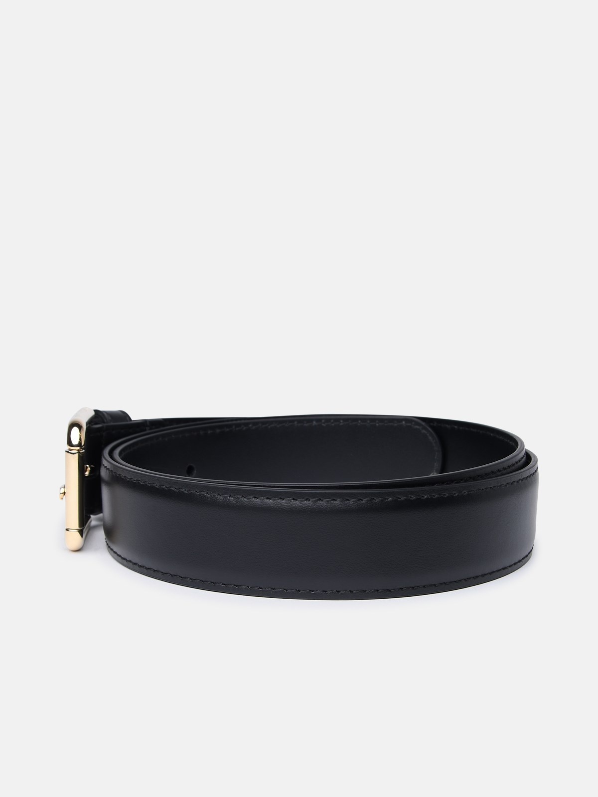 BLACK LEATHER BELT - 2