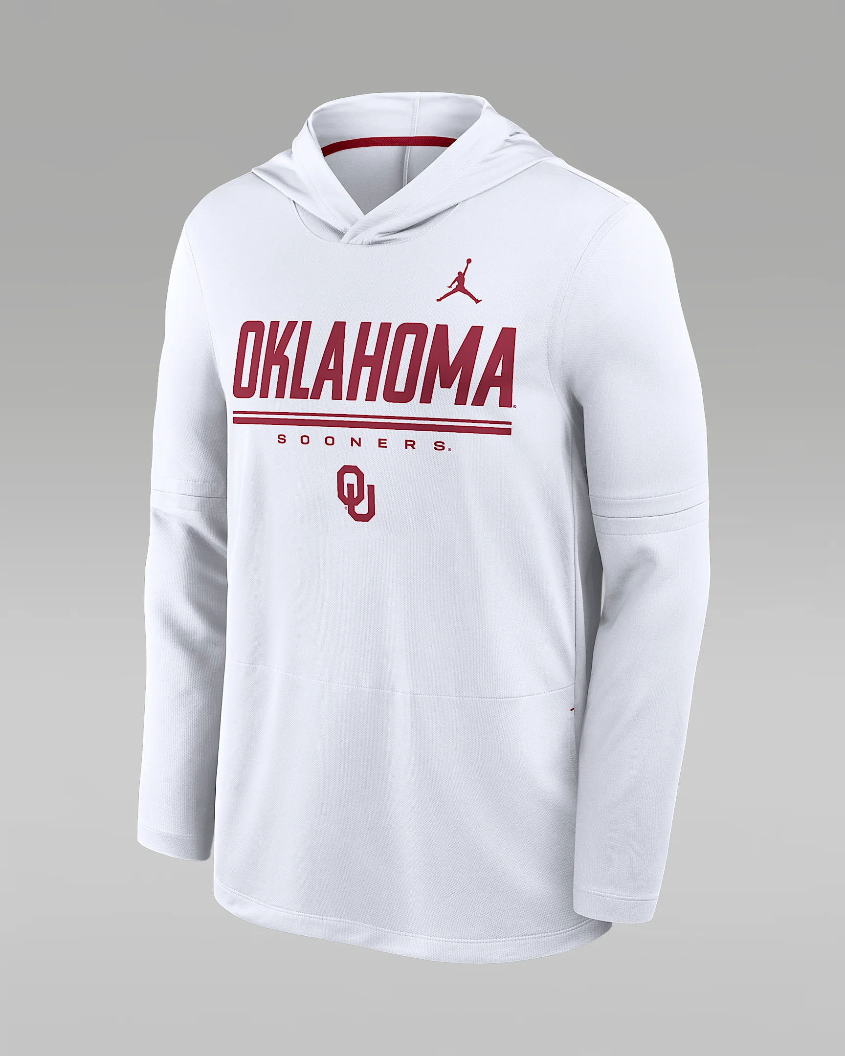 Oklahoma Sideline Men's Jordan Brand Dri-FIT College Long-Sleeve Hooded Top - 1