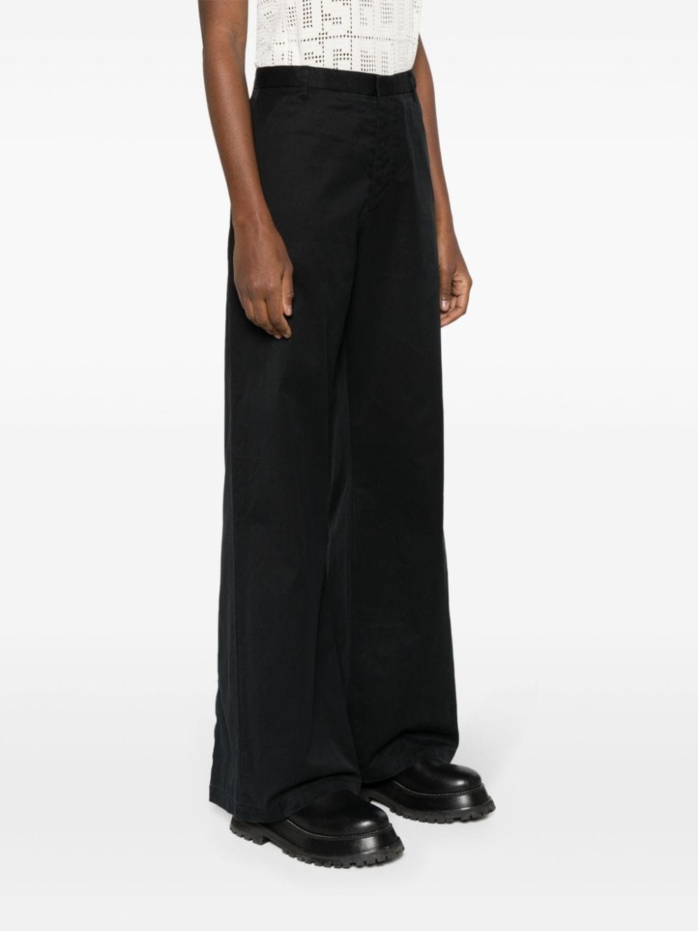 high-waist wide-leg trousers - 3