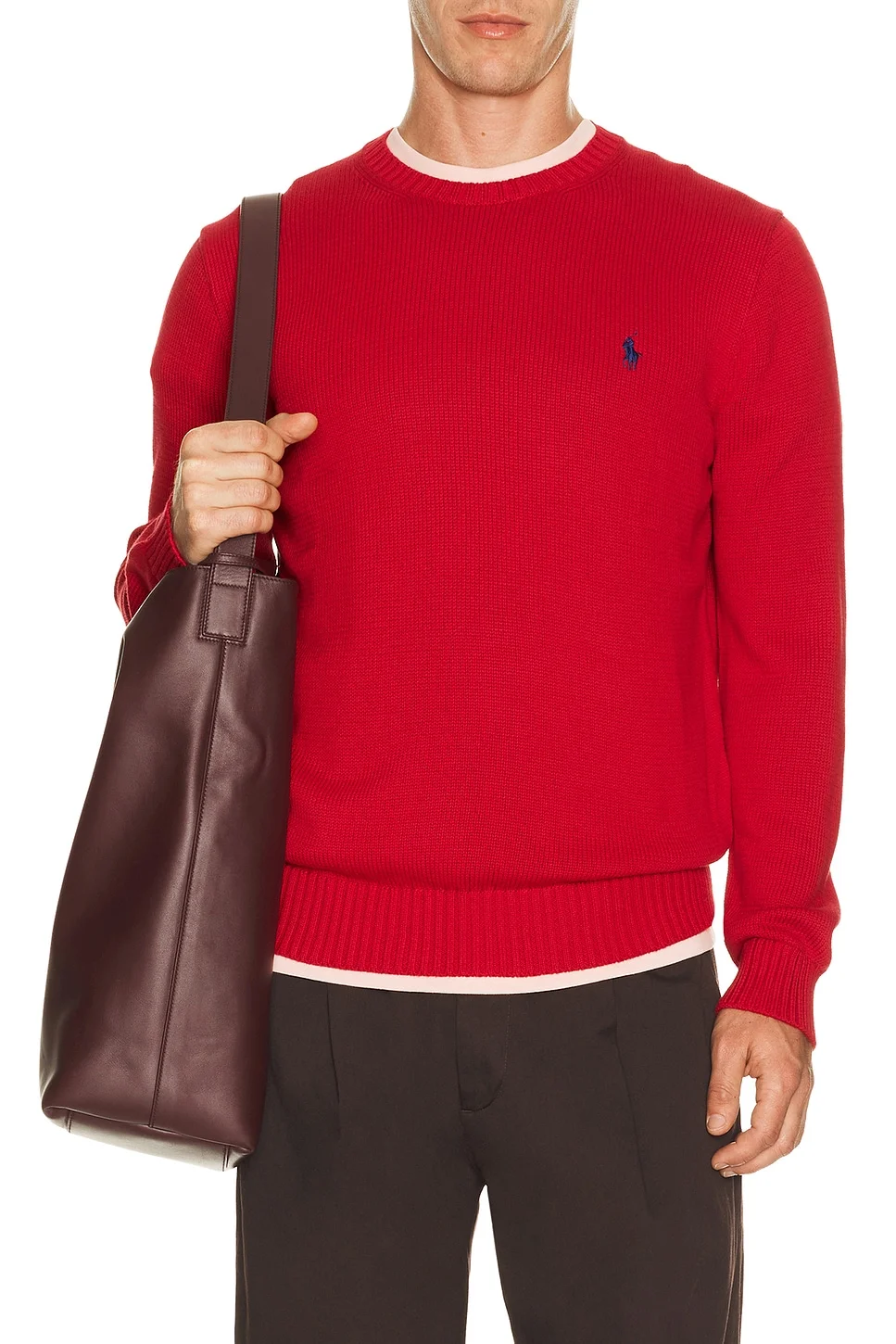 Cotton Shaker Knit Crewneck Sweater - 1