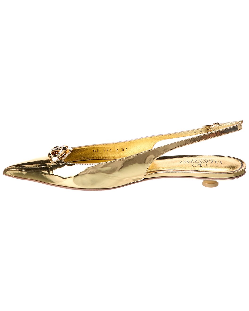 Valentino VLogo Signature Leather Slingback Flat - 2