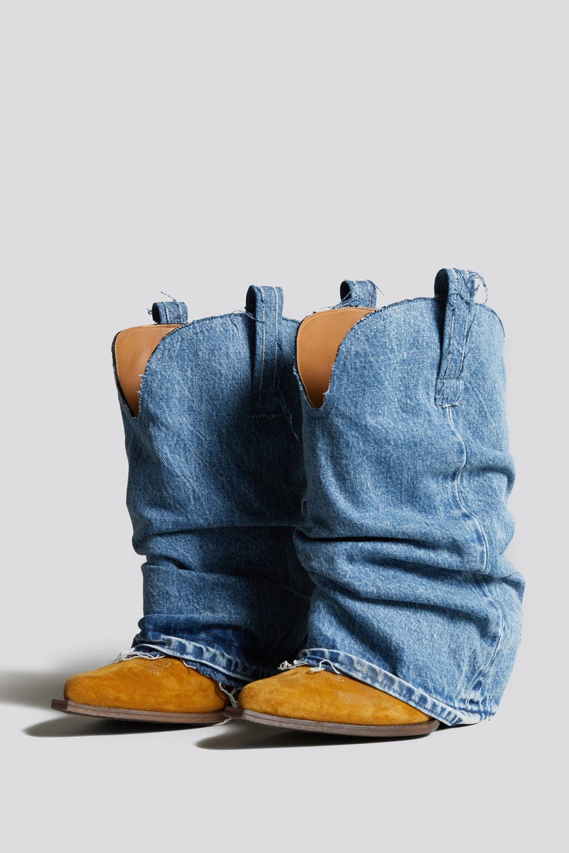 LOW RIDER COWBOY BOOT - DENIM SLEEVE 1