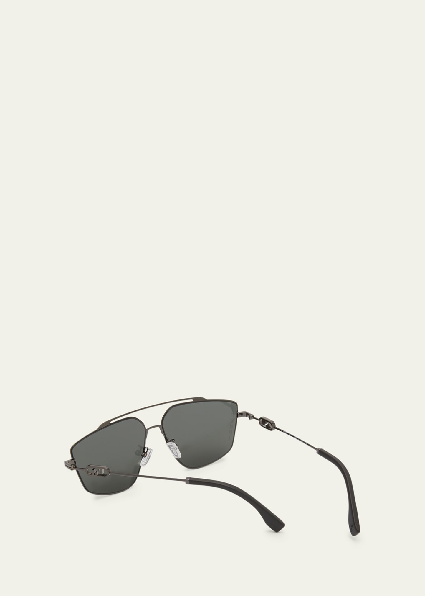 Men's O'Clock Metal Double-Bridge Aviator Sunglasses - 2