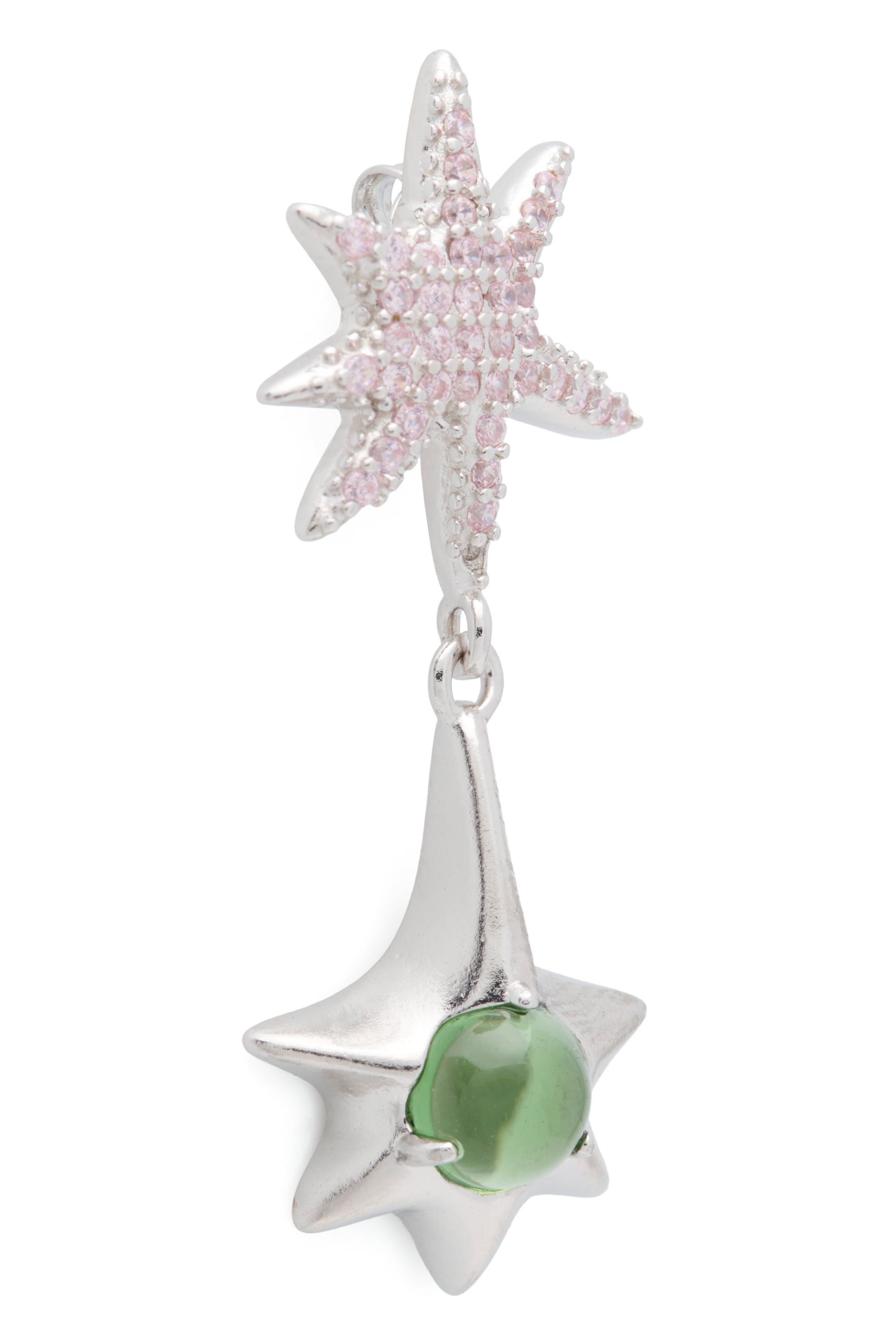 PINK APPLE STAR DROP EARRING - 2