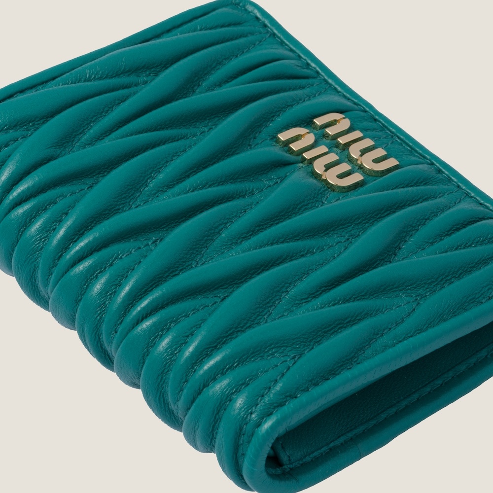 Small matelassé nappa leather wallet 4