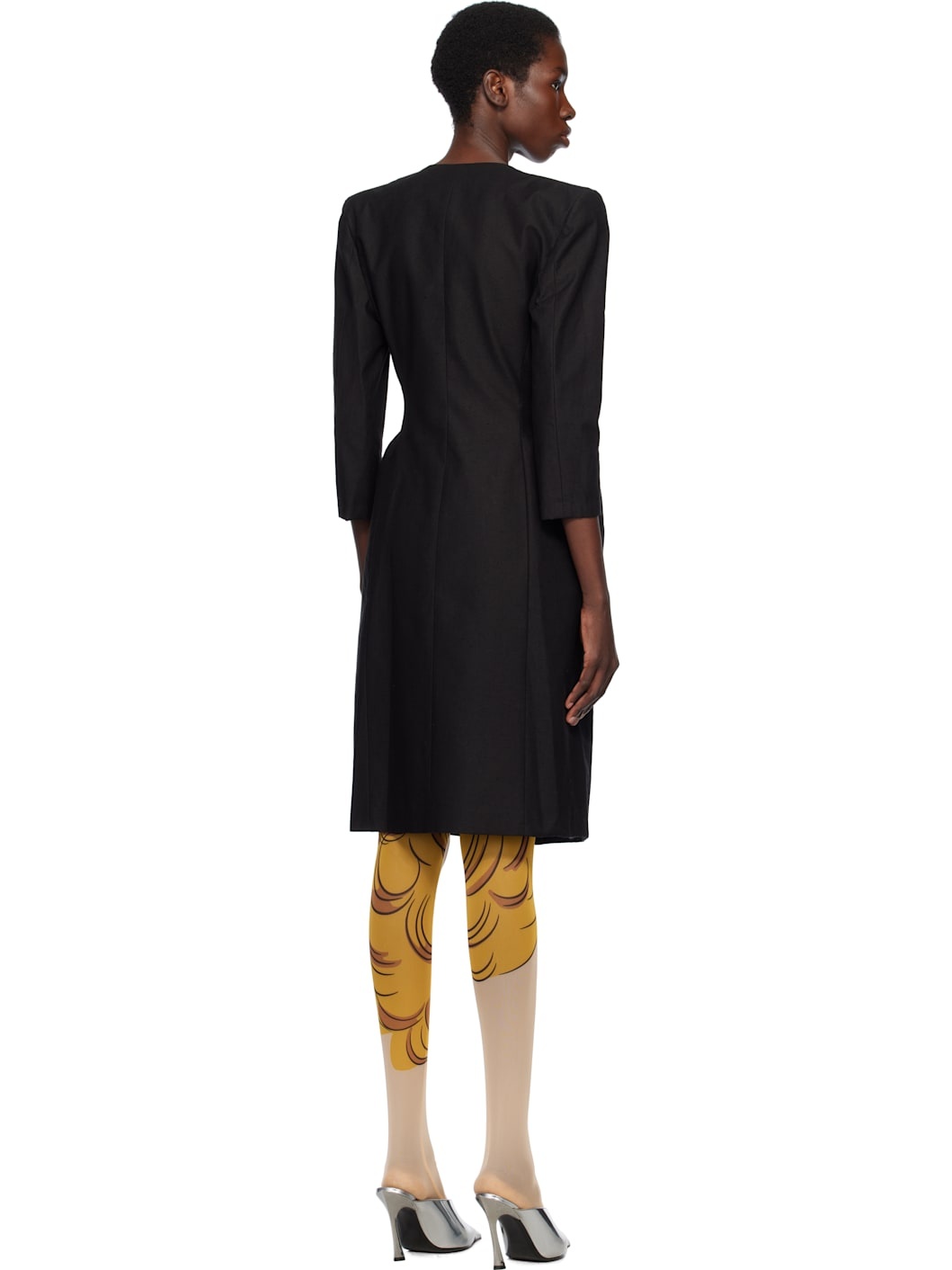 Black Hourglass Midi Dress - 3