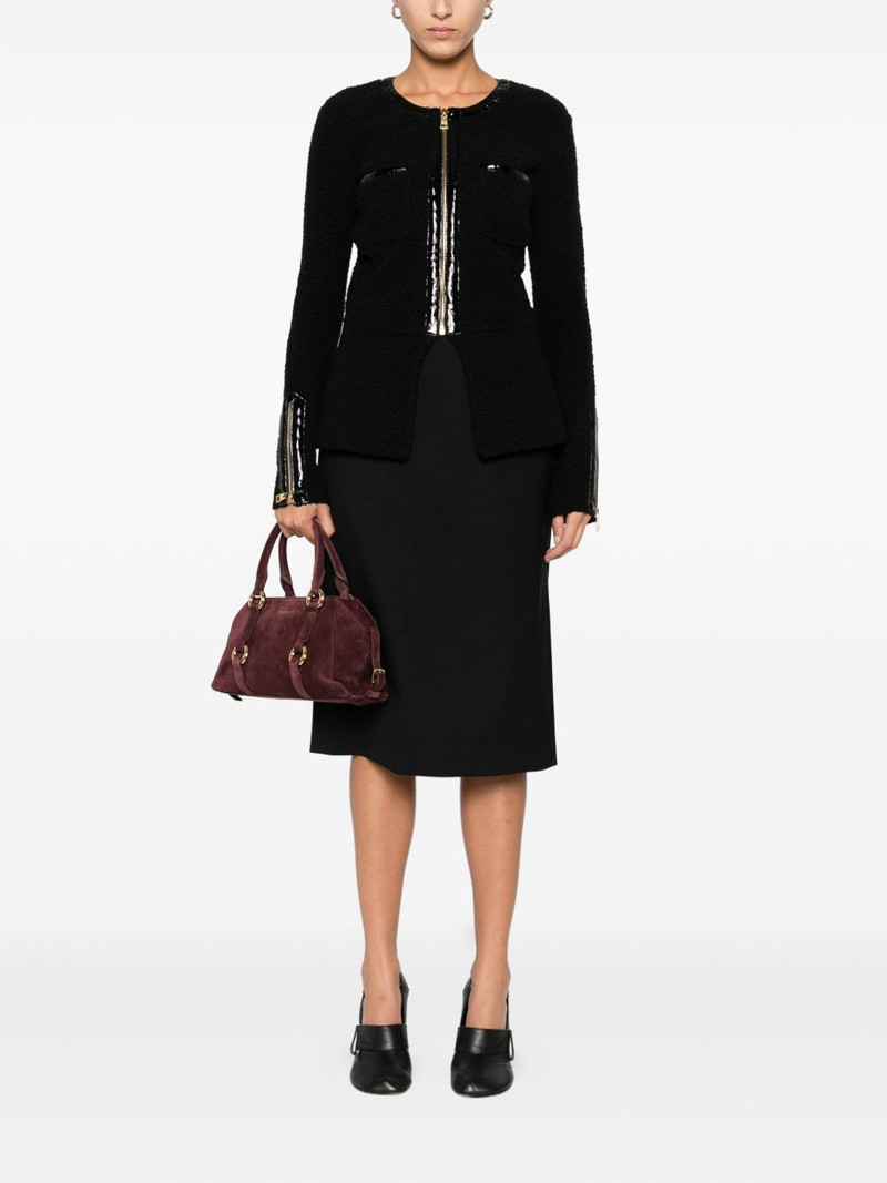 ELISABETTA FRANCHI zip-front pocket cardigan outlook