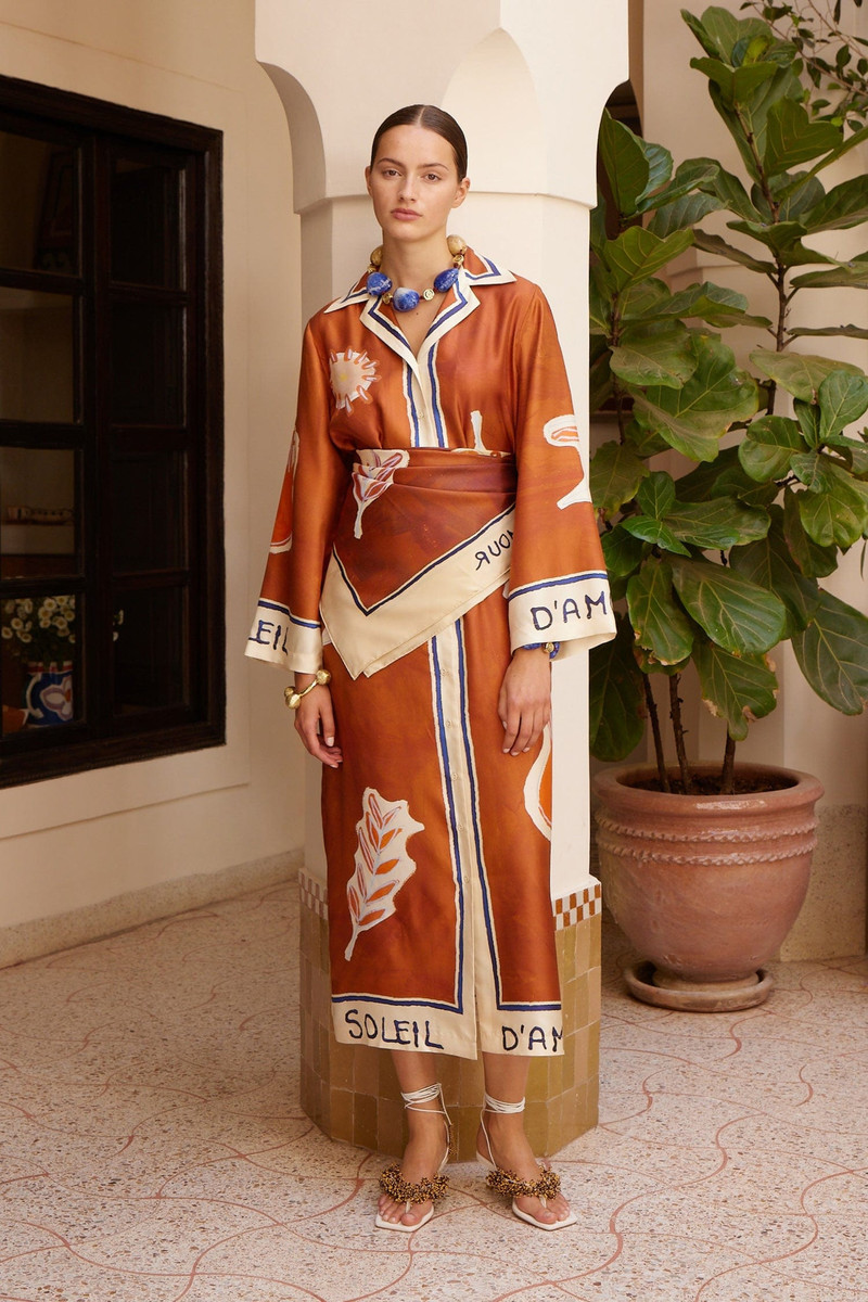 ALÉMAIS Soleil D'Amour Silk Scarf outlook