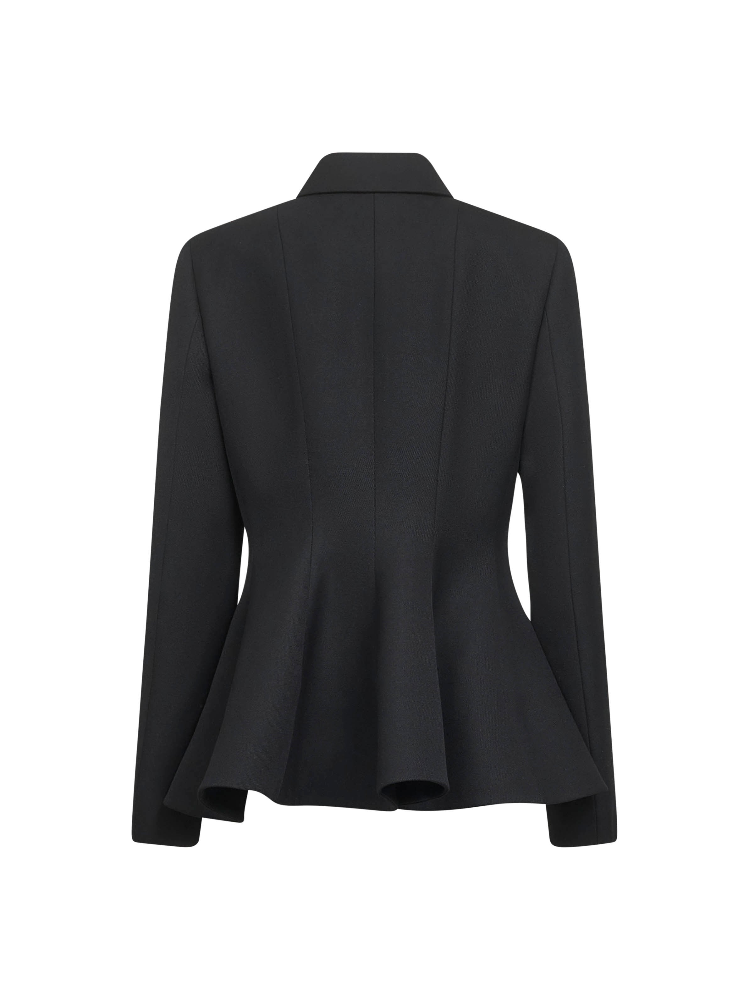 Fendi Women Black Grain De Poudre Wool Jacket - 2