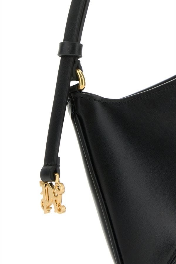 Black leather Giorgina shoulder bag - 4