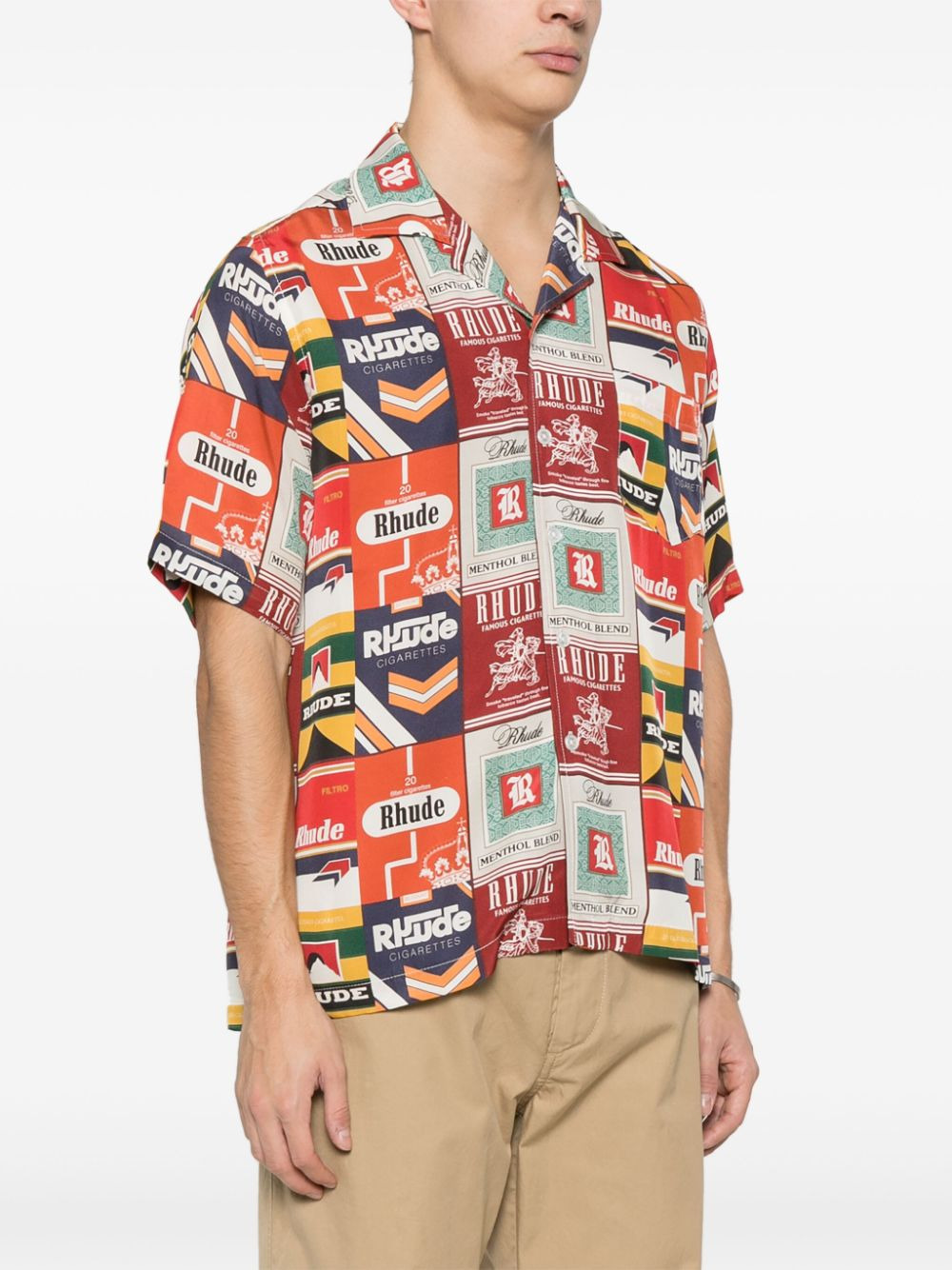 Rhude Men Silk Shirt - 3