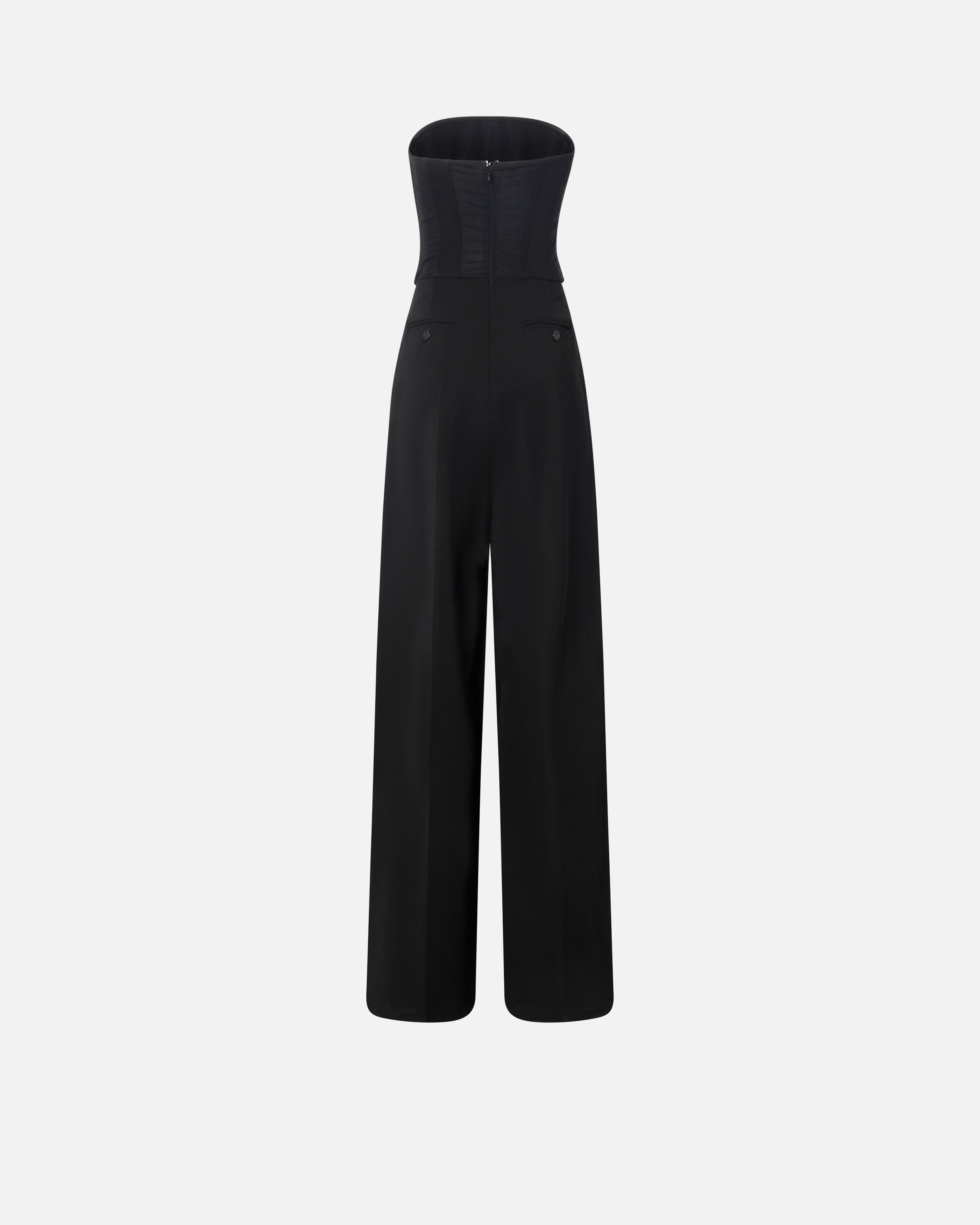 ELEGANT BUSTIER JUMPSUIT WITH WIDE-LEG TROUSERS - 6