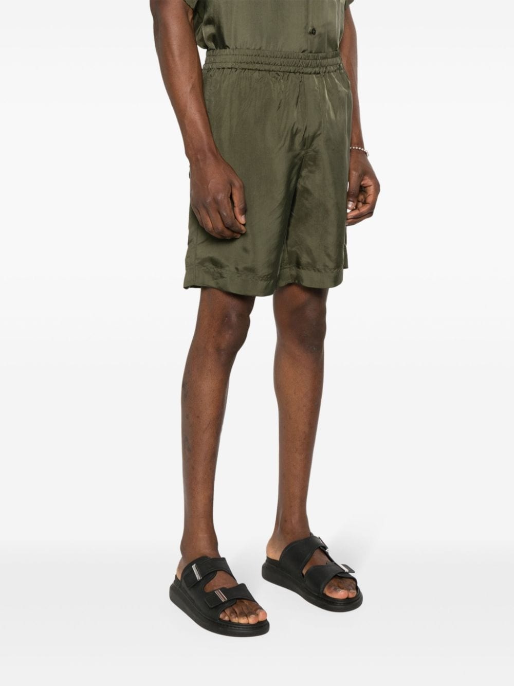 embroidered-logo track shorts - 3