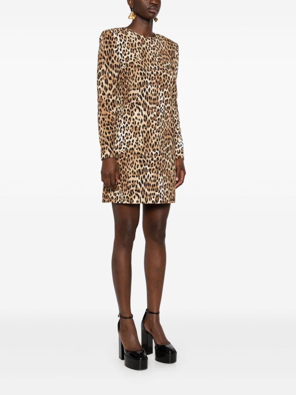 leopard-print mini dress - 3
