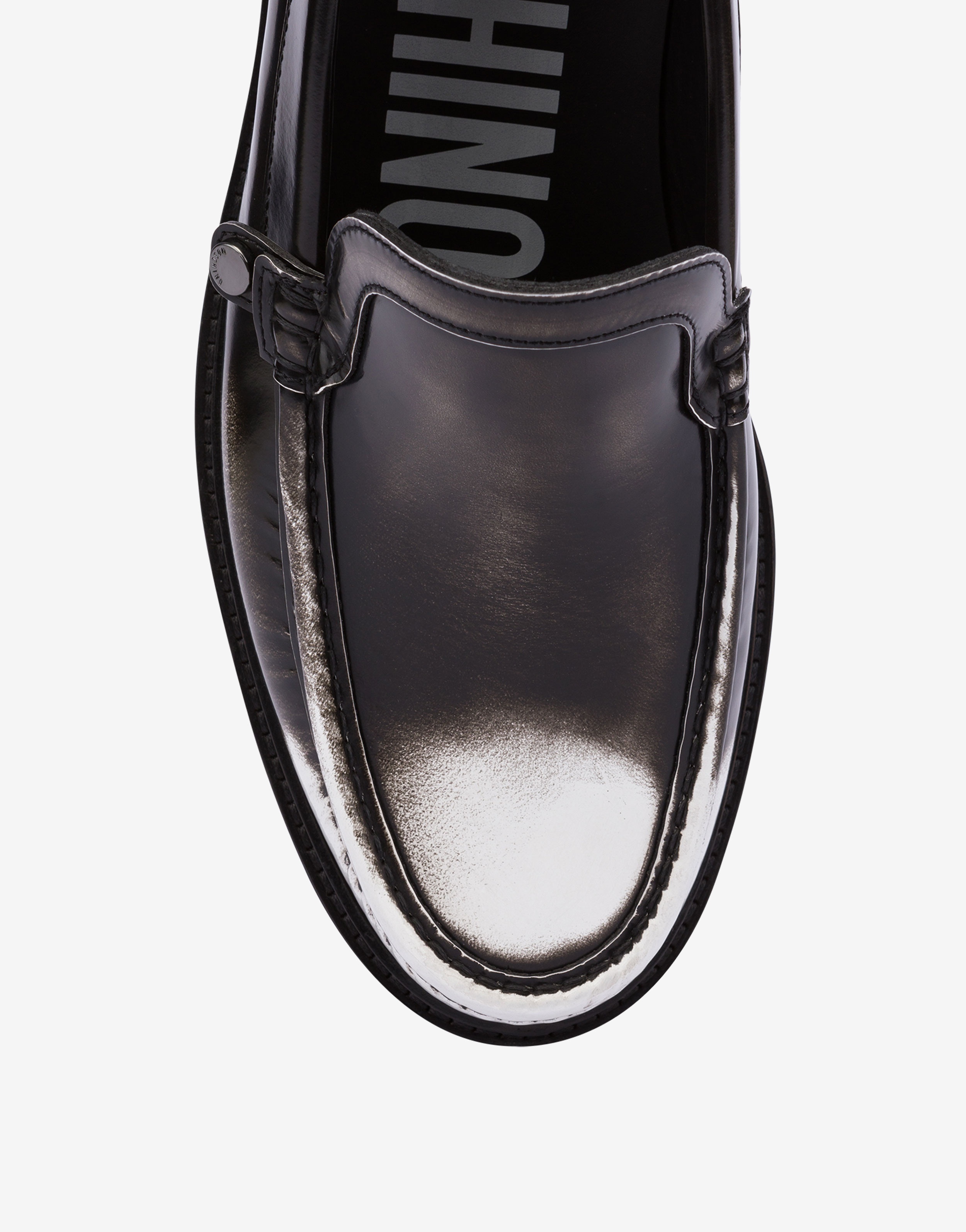 COLLEGE GRADIENT-EFFECT CALFSKIN LOAFERS - 4