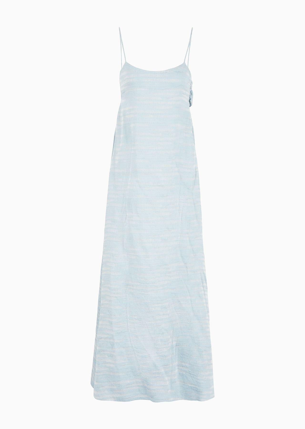 Icon linen-blend dress with wavy jacquard motif - 1