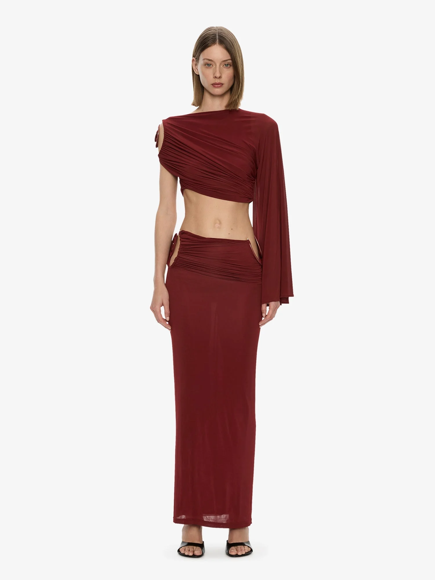 Aurelia Sculpted Spiral Column Skirt - 1