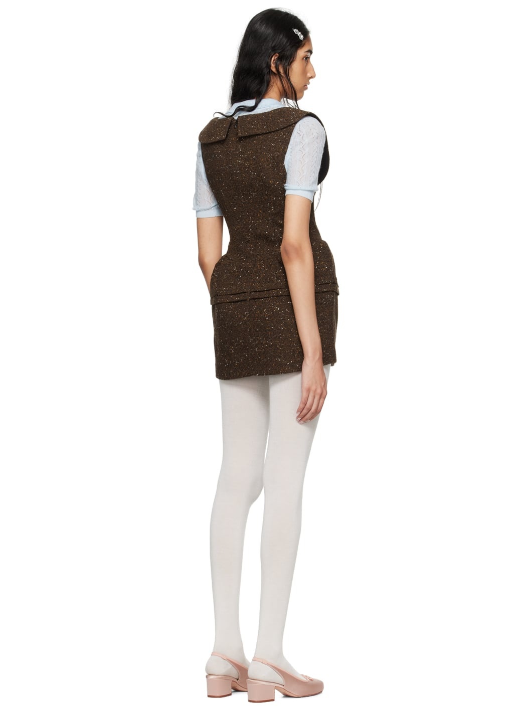 Brown Flower Bud Minidress - 3
