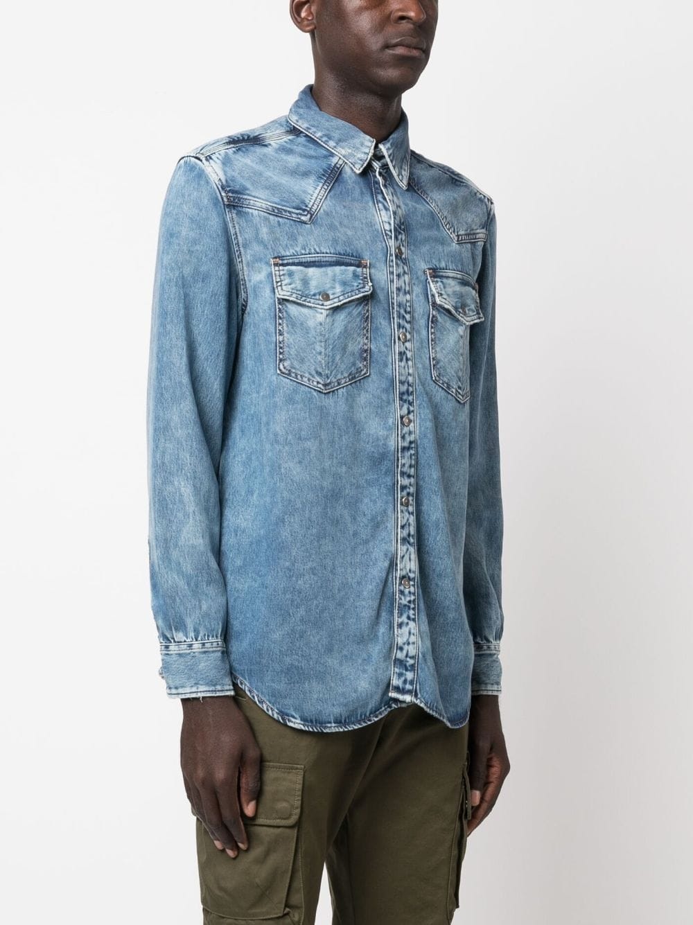 D-Ocean washed-denim shirt - 3