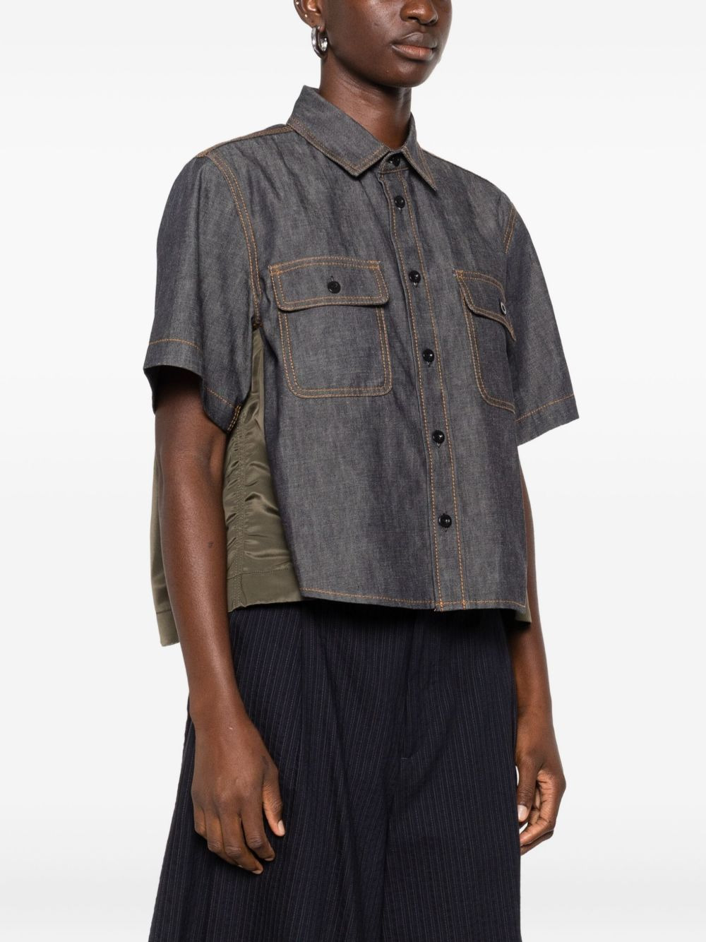 double-pocket denim shirt - 3