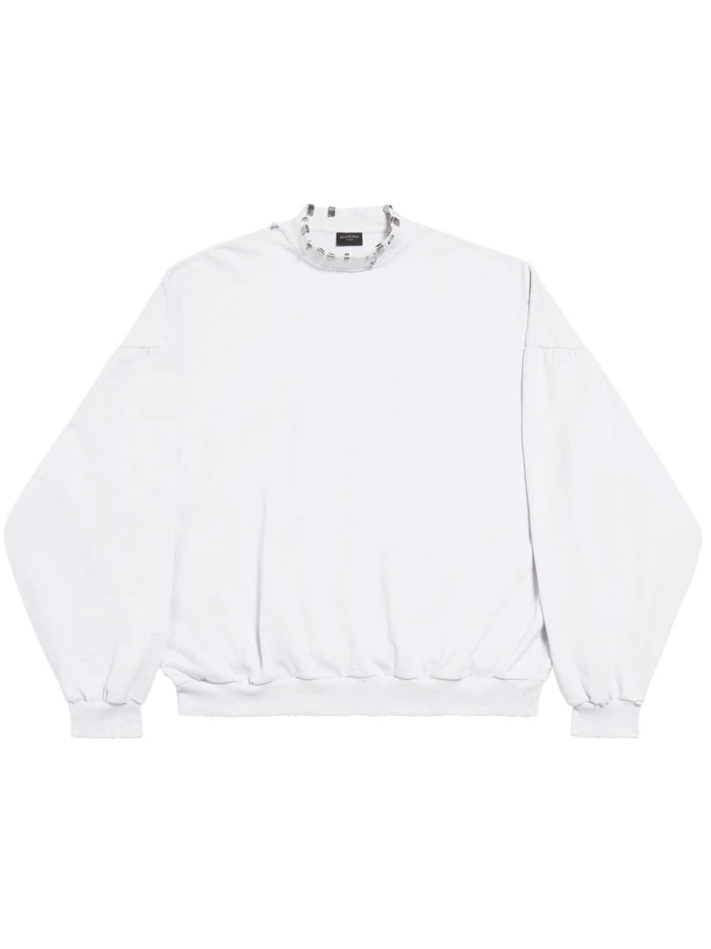 crew-neck cotton sweatshirt - 1