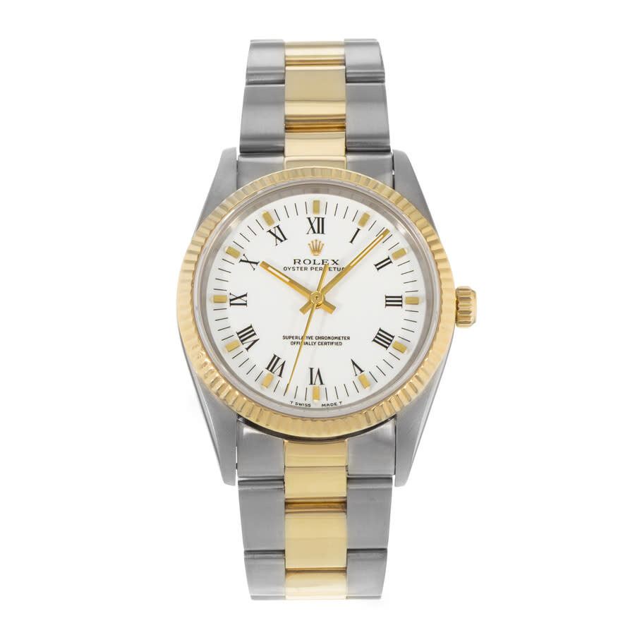 Pre-owned Rolex Oyster Perpetual 34 Automatic White Dial Men's Watch 14233 WSO - 2