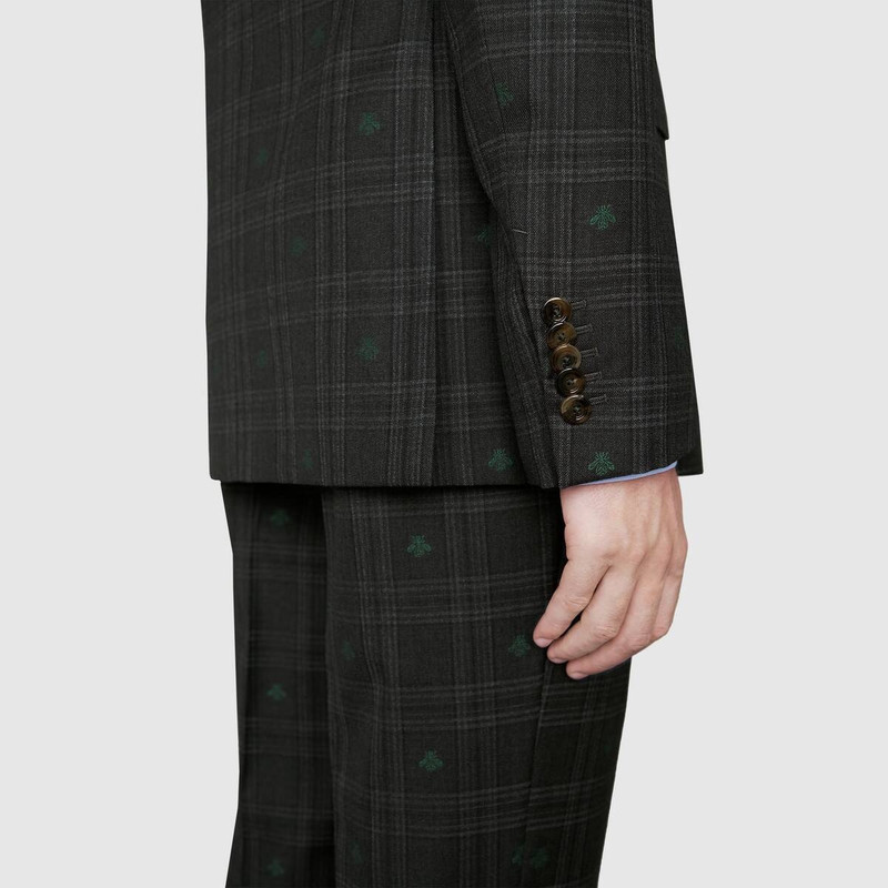 Bee check wool suit 9