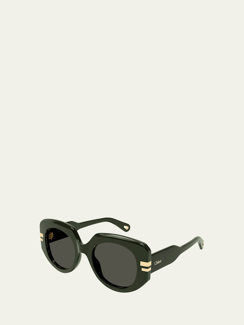 Chloé Marcie Oversized Acetate Square Sunglasses outlook