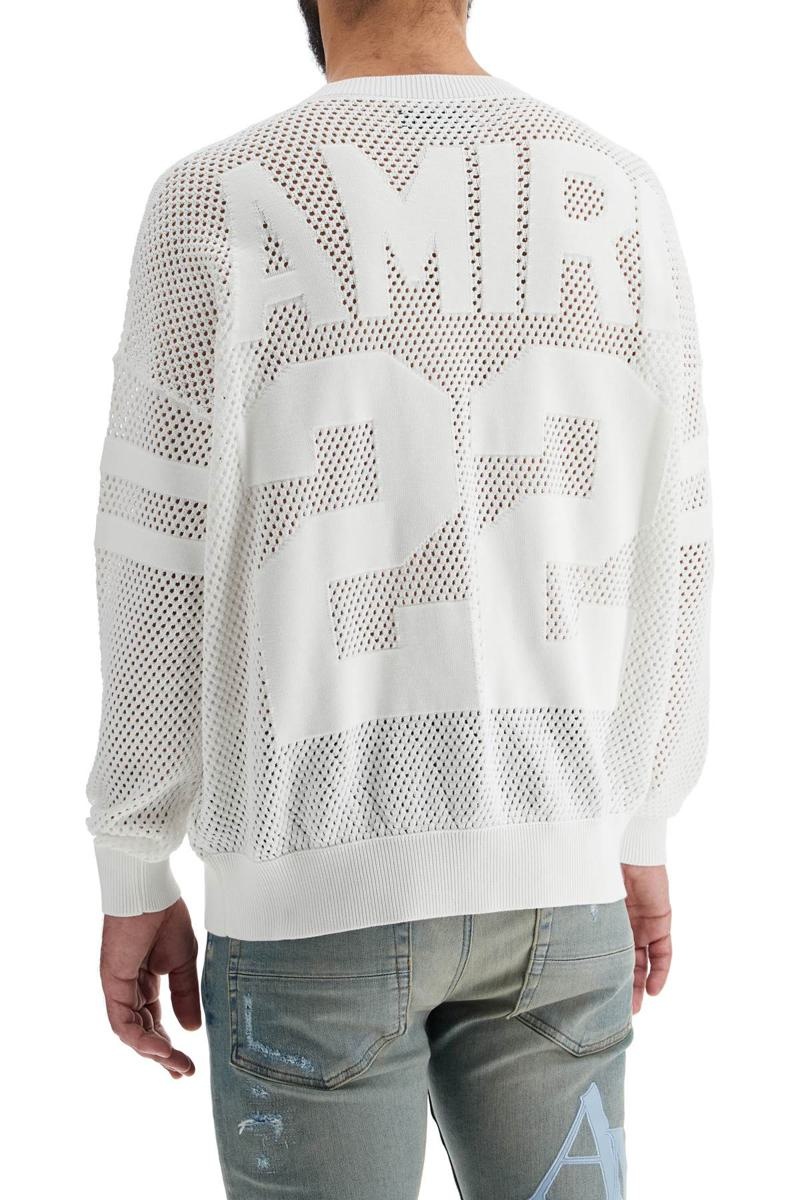 Amiri Neck Perforated Knit Sweater - 3