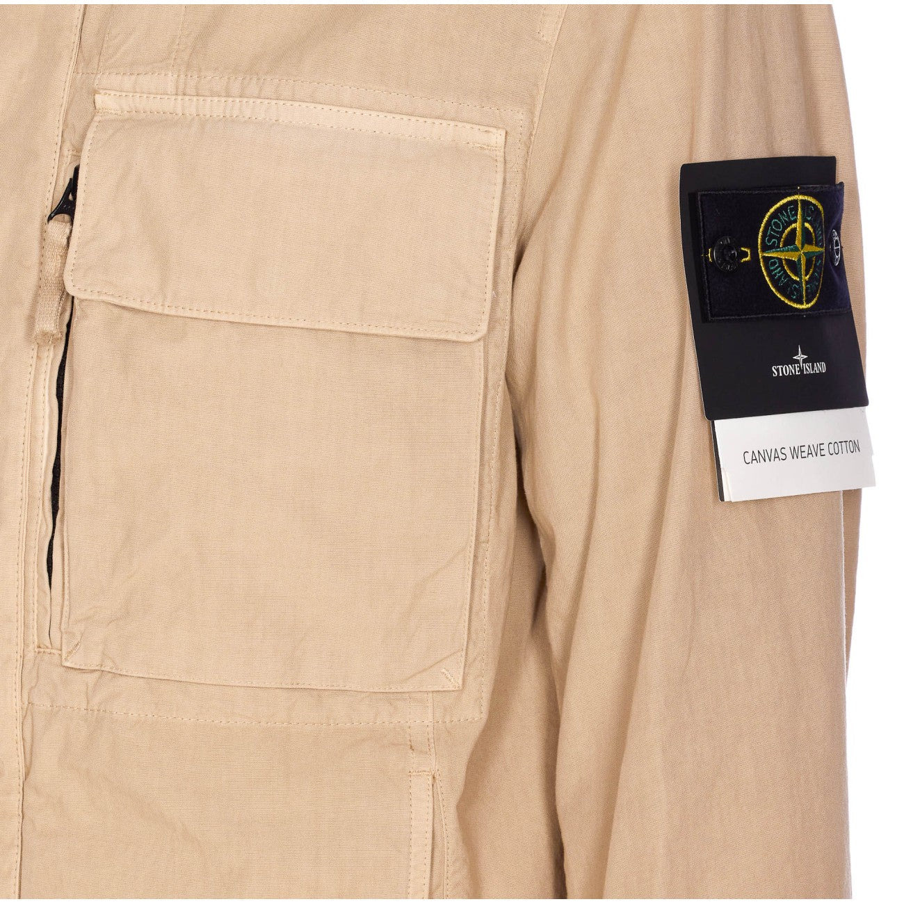 Stone Island Men Canvas Weave Cotton Logo Jacket - 2