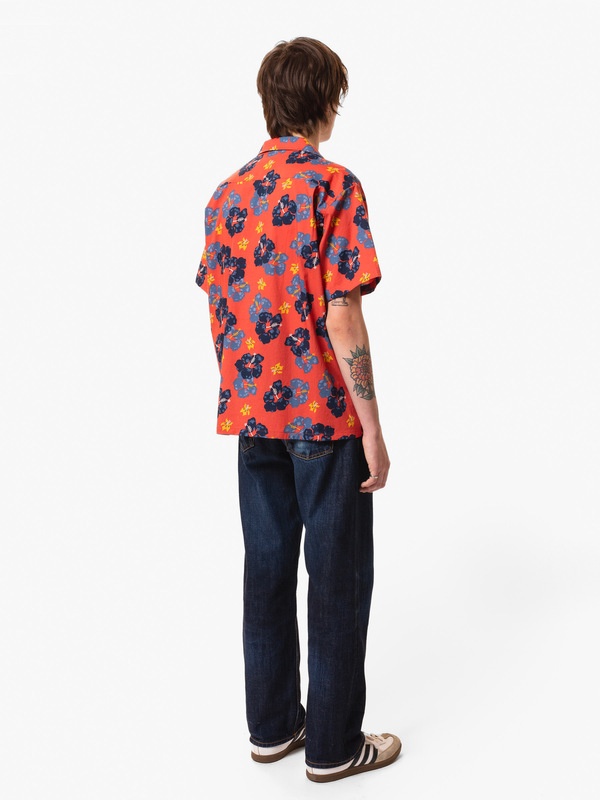 Arthur Flower Hawaii Shirt Red - 3