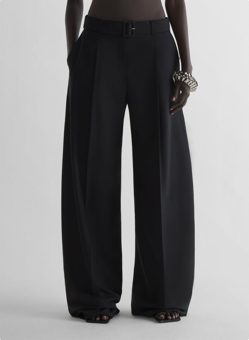 MUGLER Wide belted trousers outlook